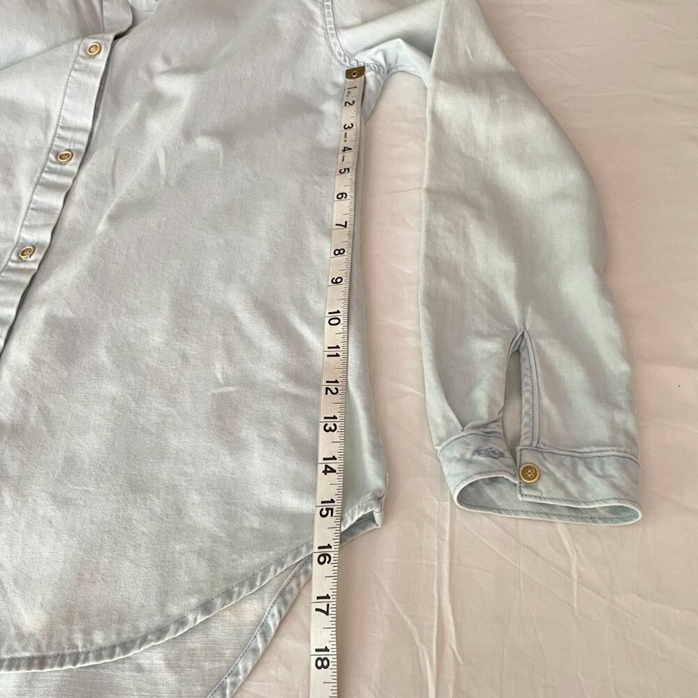 DRIFTWOOD Light Washed Embroidered Back Demin Shirt Size M - Picture 11 of 14